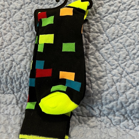 Colorful Pixel Pattern Socks - Picture 2 of 3